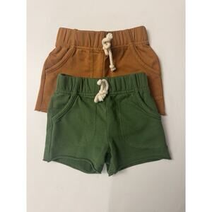 Sova Modern Kid Closet 12-18M NWOT Boutique Shorts Set Neutral 2pc